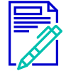 Icon representing online assessment completion